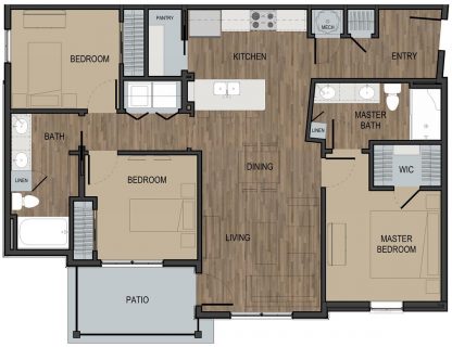 3 Bed / 2 Bath / 1,175 sq ft / Availability: Please Call / Deposit: $400 / Rent: $1,359
